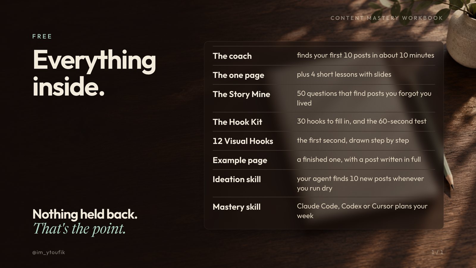 Everything inside